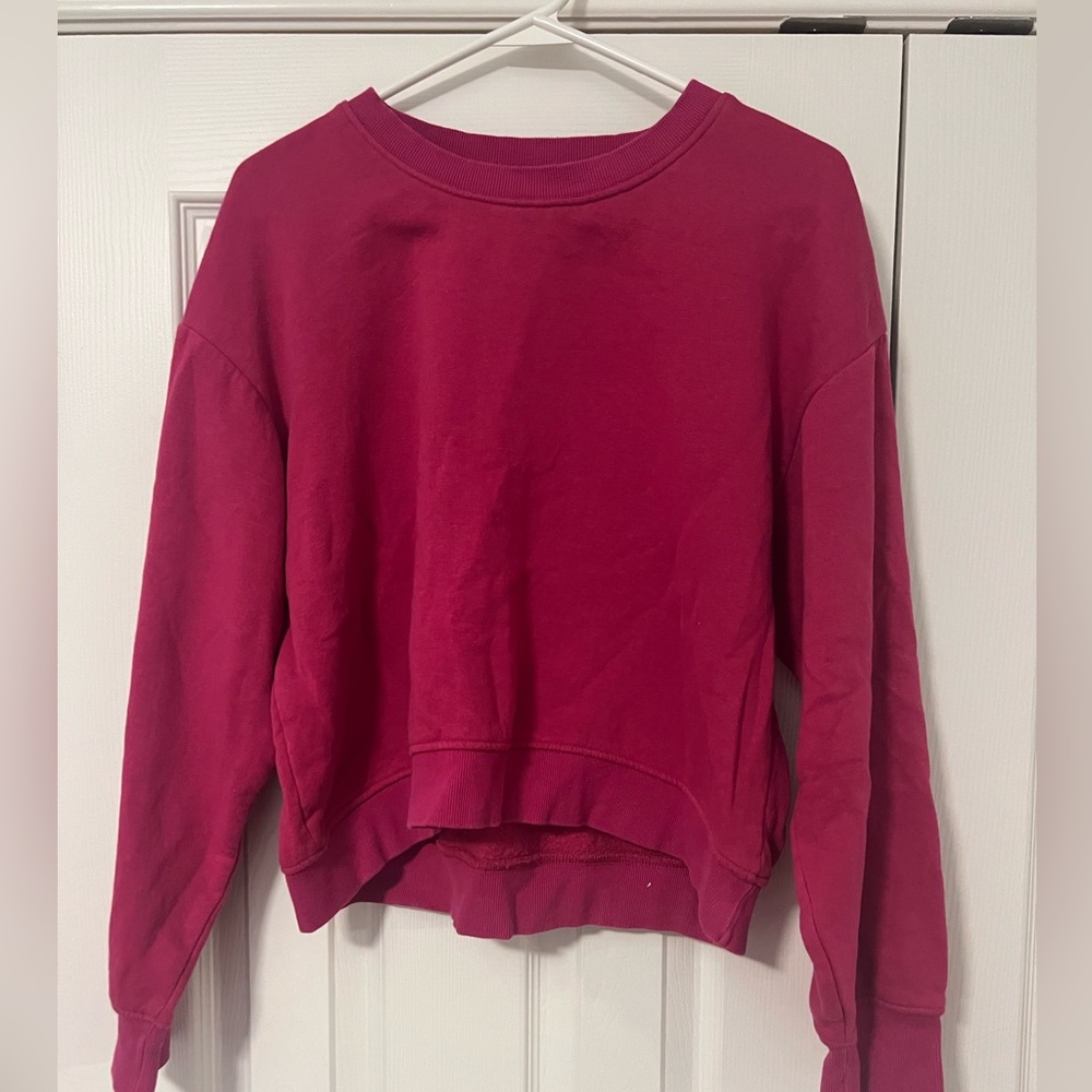 Zara pink crewneck sweatshirt